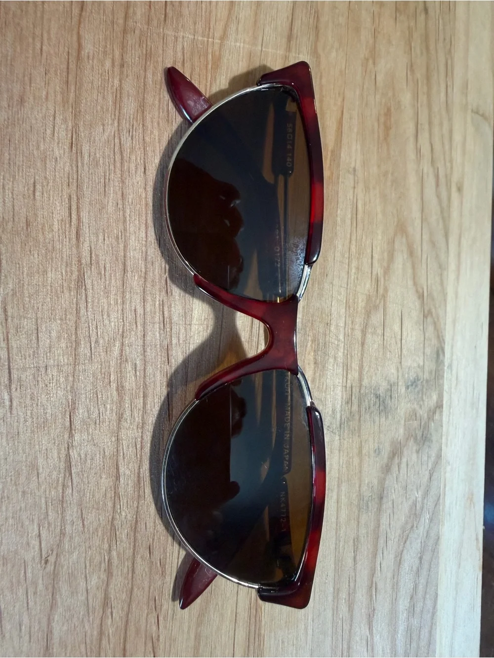 Vintage Nikon Cat-Eye Women's Sunglasses in Tortoise Red